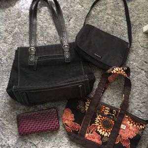 Bag bundle: 3 bags and one wallet. Good condition!